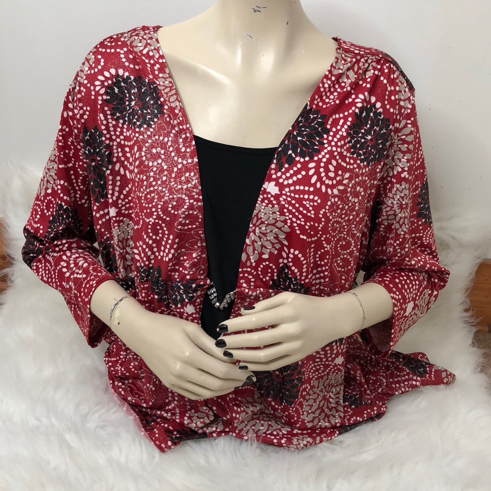 🔴 NWT B.Street Quarter Sleeve Blouse Size 22W/24W